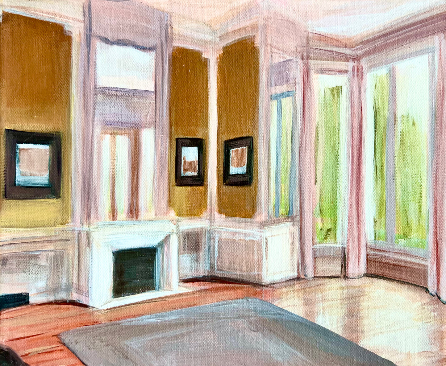 Pink Interior of a Chateau