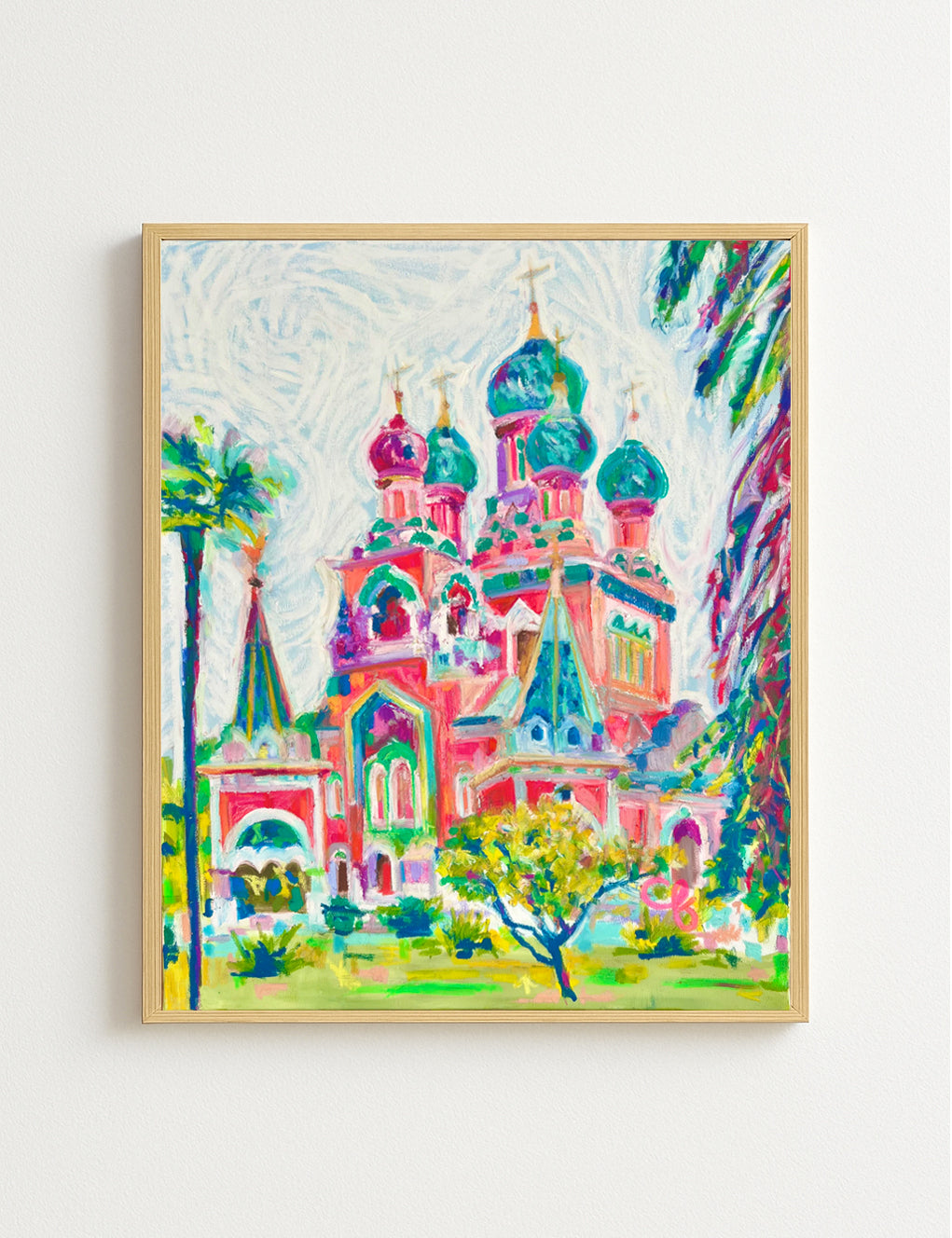 Russian Saint Nicolas Cathedral in Oil Pastel