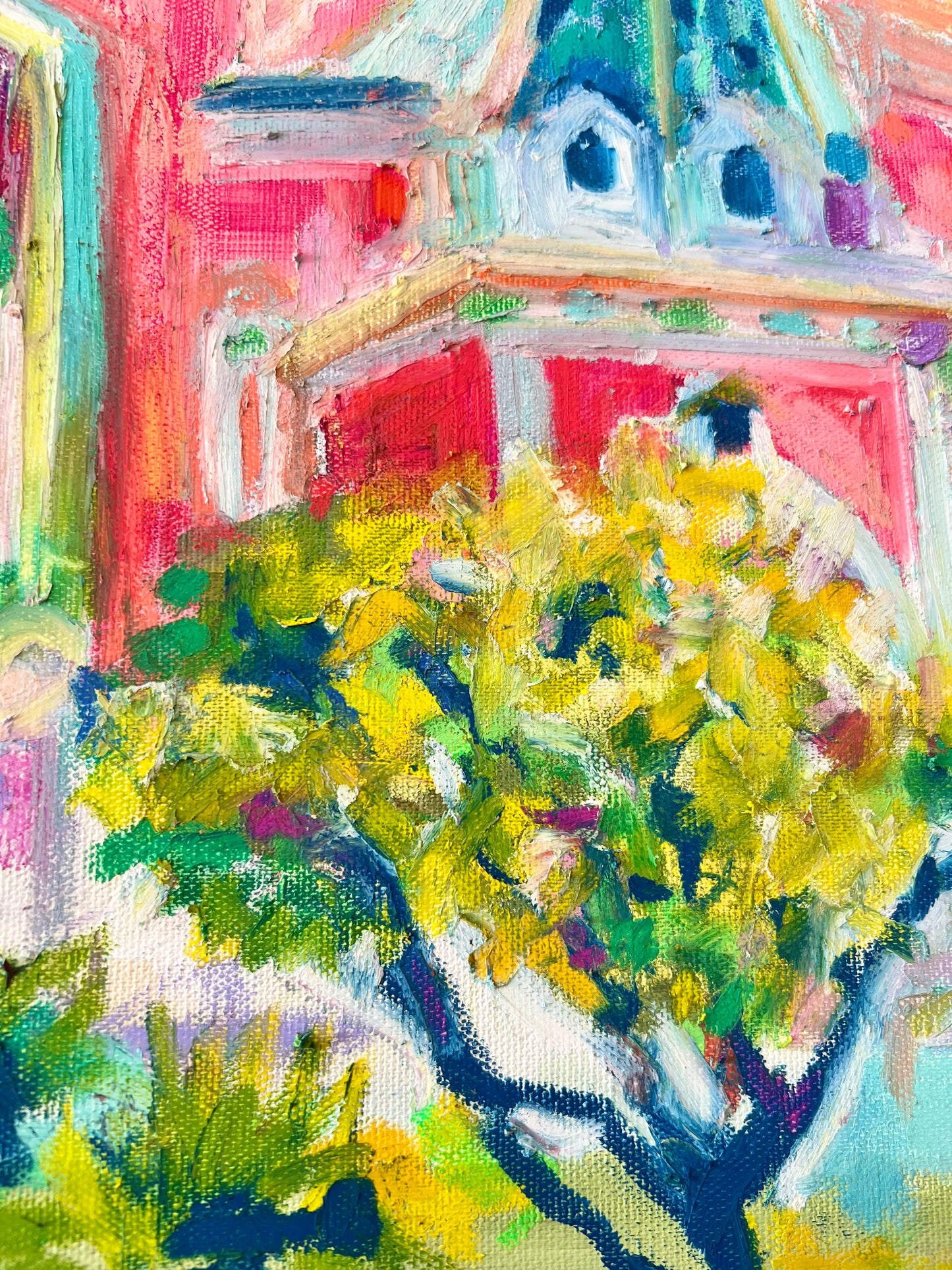 Russian Saint Nicolas Cathedral in Oil Pastel